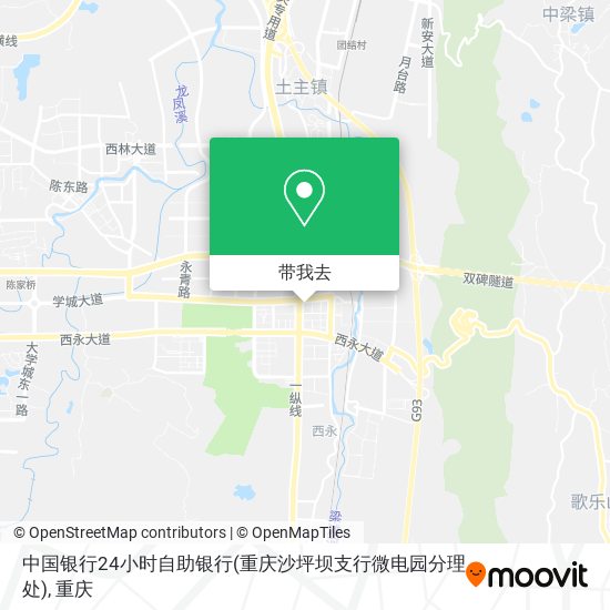 中国银行24小时自助银行(重庆沙坪坝支行微电园分理处)地图