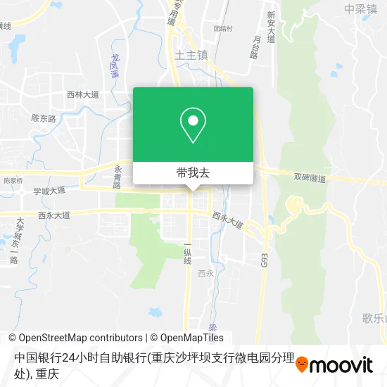 中国银行24小时自助银行(重庆沙坪坝支行微电园分理处)地图