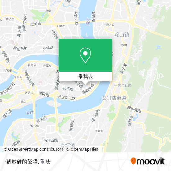 解放碑的熊猫地图
