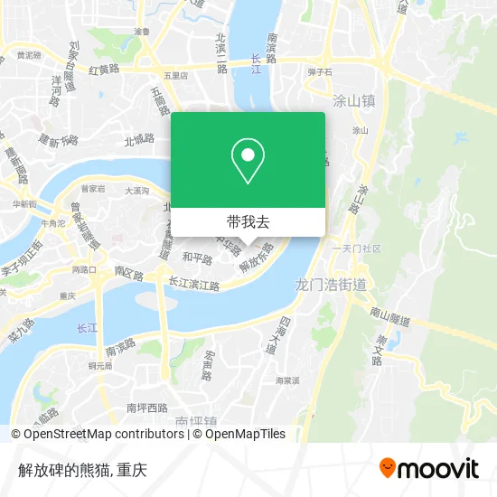 解放碑的熊猫地图