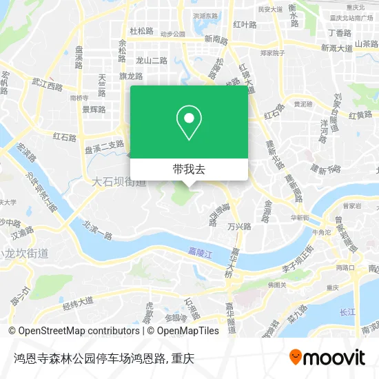 鸿恩寺森林公园停车场鸿恩路地图