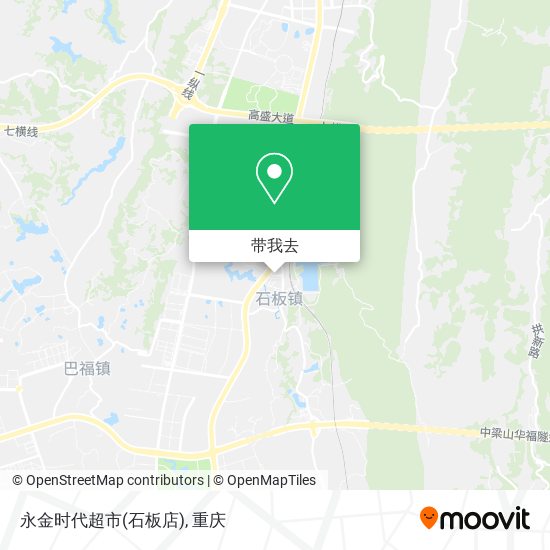 永金时代超市(石板店)地图