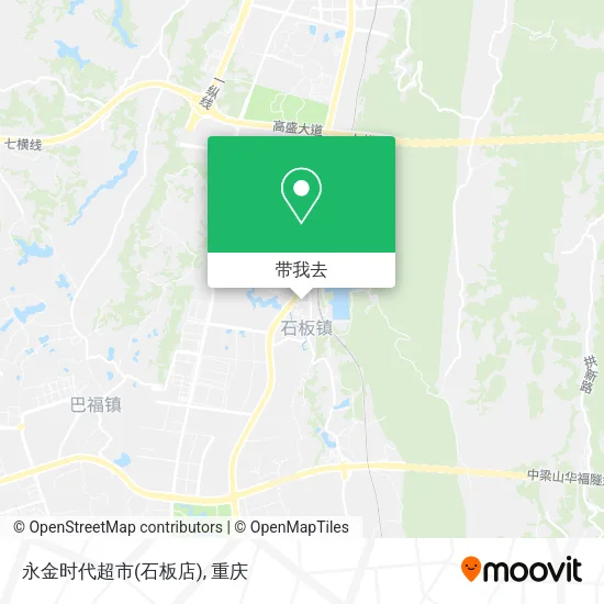 永金时代超市(石板店)地图