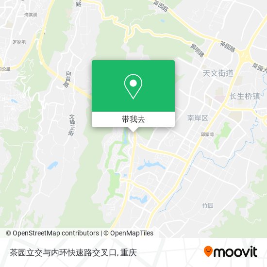 茶园立交与内环快速路交叉口地图