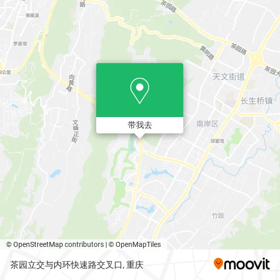 茶园立交与内环快速路交叉口地图