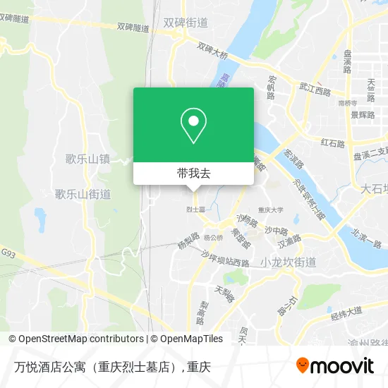 万悦酒店公寓（重庆烈士墓店）地图