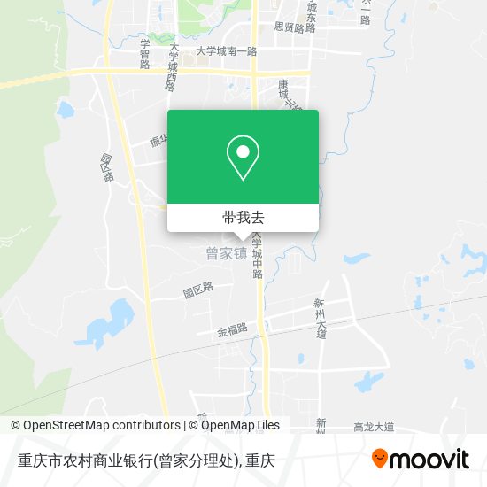 重庆市农村商业银行(曾家分理处)地图