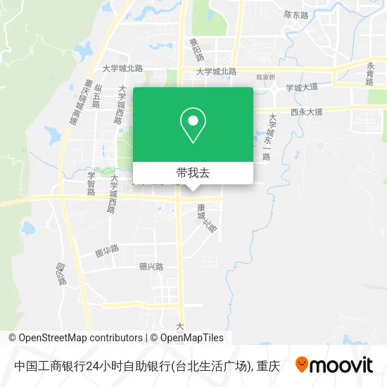 中国工商银行24小时自助银行(台北生活广场)地图