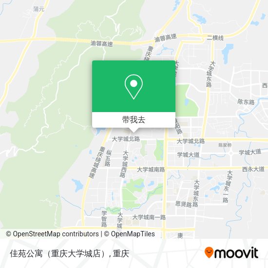 佳苑公寓（重庆大学城店）地图