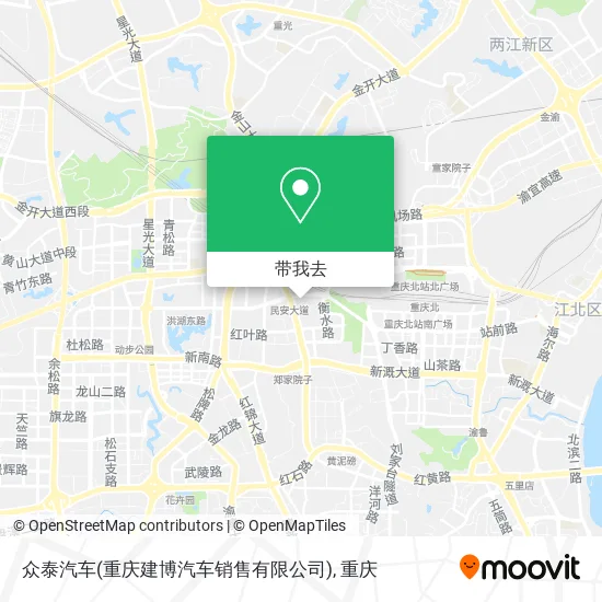 众泰汽车(重庆建博汽车销售有限公司)地图