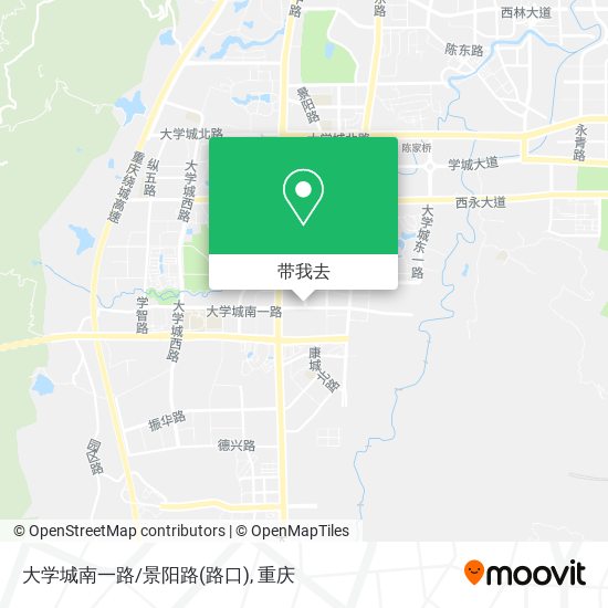 大学城南一路/景阳路(路口)地图