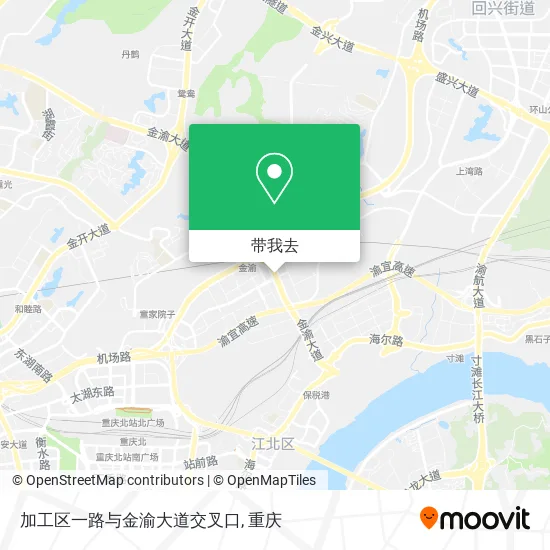 加工区一路与金渝大道交叉口地图