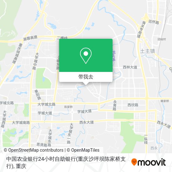 中国农业银行24小时自助银行(重庆沙坪坝陈家桥支行)地图