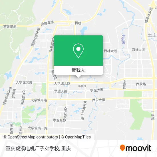 重庆虎溪电机厂子弟学校地图