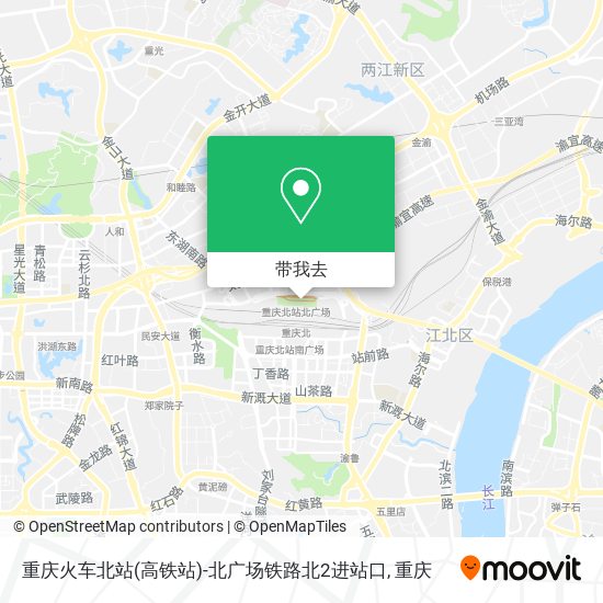 重庆火车北站(高铁站)-北广场铁路北2进站口地图