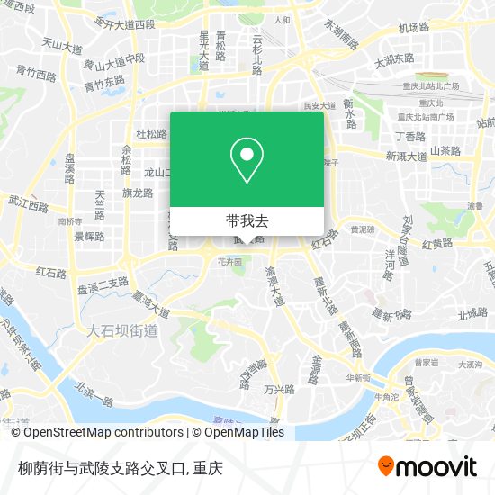 柳荫街与武陵支路交叉口地图