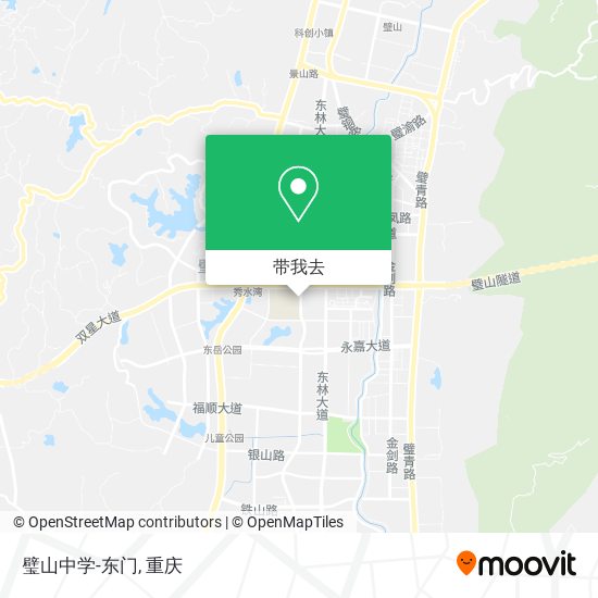 璧山中学-东门地图