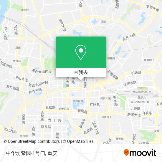 中华坊紫园-1号门地图