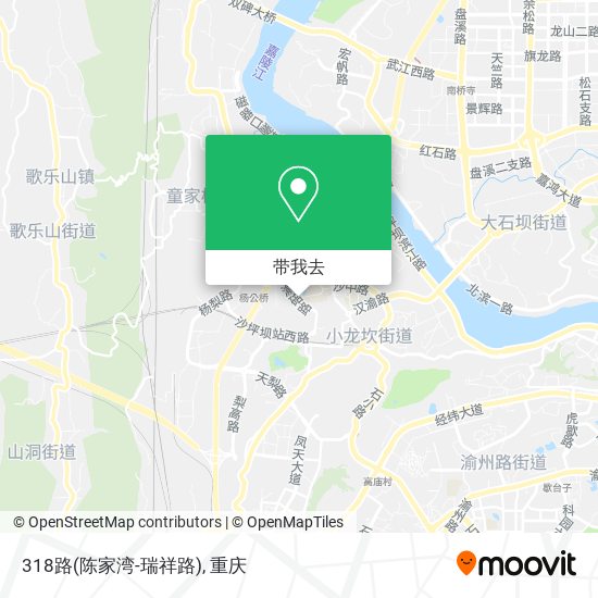 318路(陈家湾-瑞祥路)地图