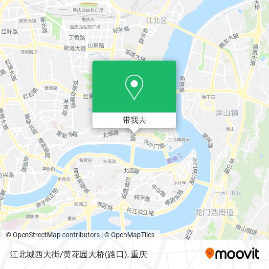 江北城西大街/黄花园大桥(路口)地图