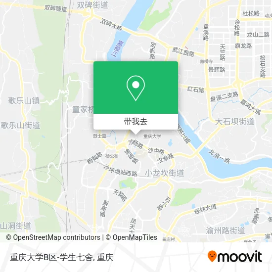 重庆大学B区-学生七舍地图