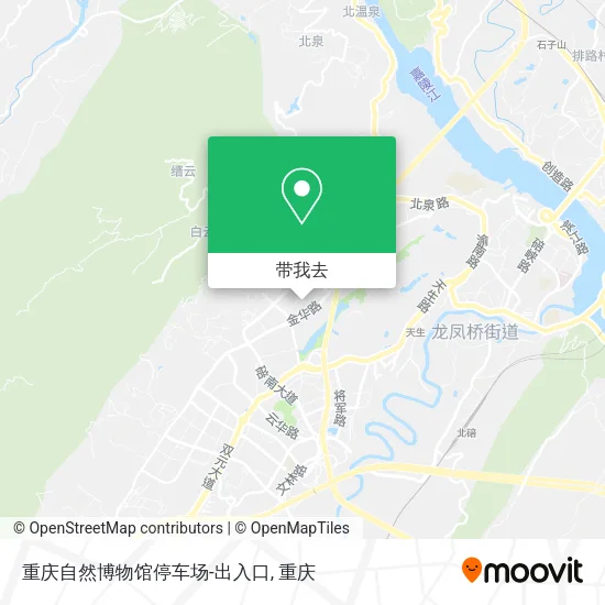 重庆自然博物馆停车场-出入口地图