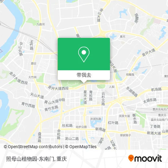 照母山植物园-东南门地图