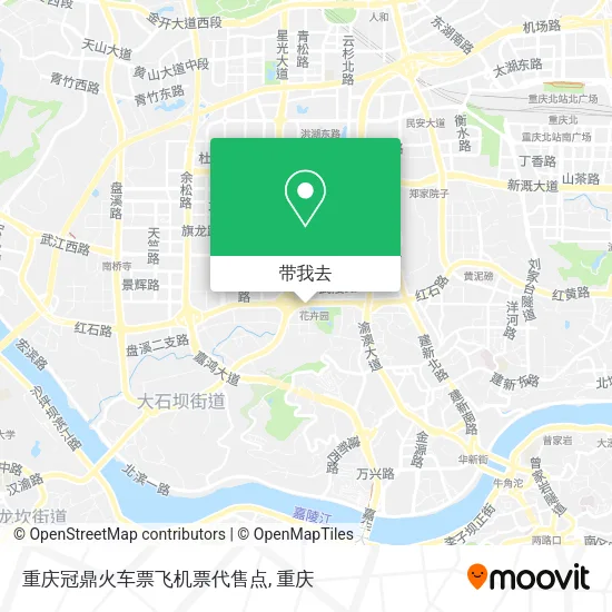 重庆冠鼎火车票飞机票代售点地图
