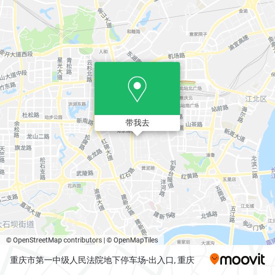 重庆市第一中级人民法院地下停车场-出入口地图