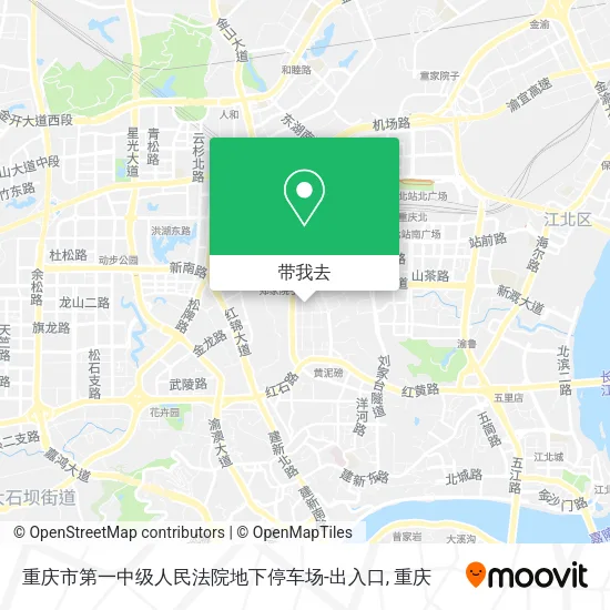 重庆市第一中级人民法院地下停车场-出入口地图