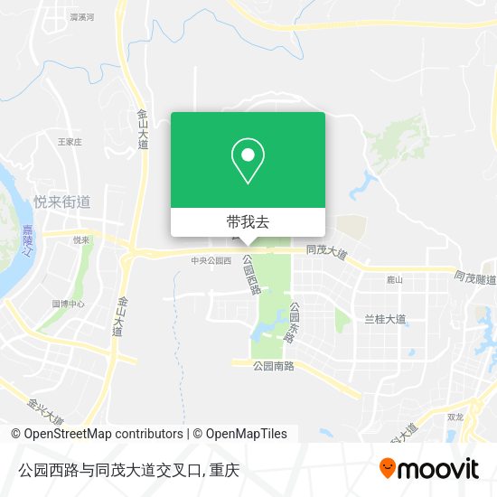 公园西路与同茂大道交叉口地图