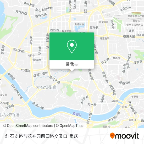 红石支路与花卉园西四路交叉口地图