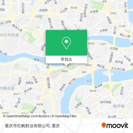 重庆市红帆鞋业有限公司地图