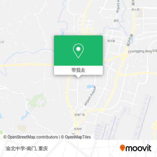 渝北中学-南门地图