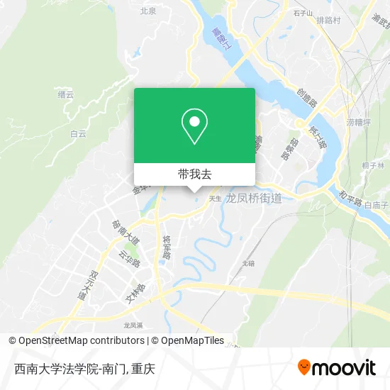 西南大学法学院-南门地图