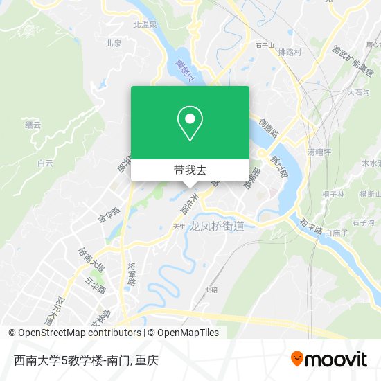西南大学5教学楼-南门地图