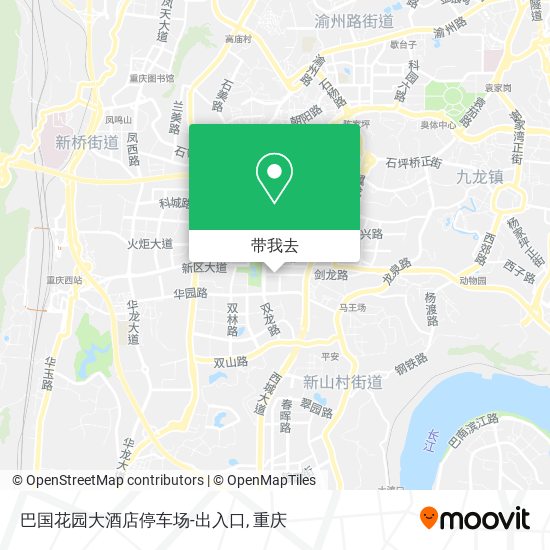 巴国花园大酒店停车场-出入口地图