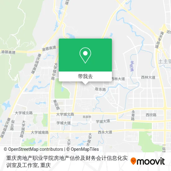 重庆房地产职业学院房地产估价及财务会计信息化实训室及工作室地图