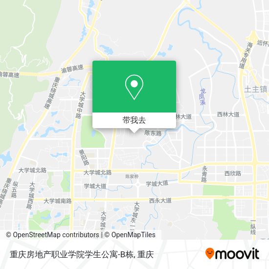 重庆房地产职业学院学生公寓-B栋地图