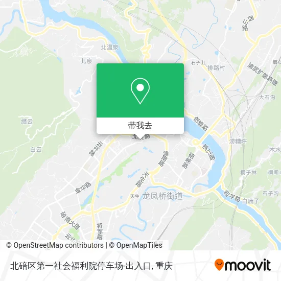 北碚区第一社会福利院停车场-出入口地图