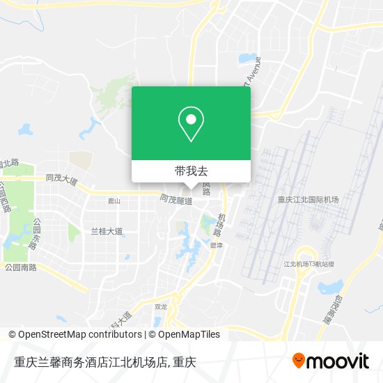 重庆兰馨商务酒店江北机场店地图