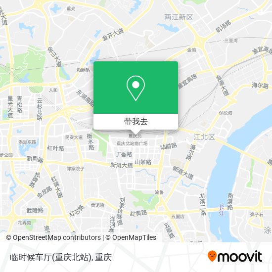 临时候车厅(重庆北站)地图
