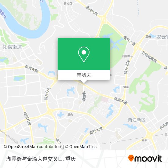 湖霞街与金渝大道交叉口地图