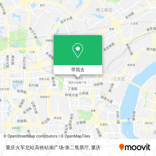 重庆火车北站高铁站南广场-第二售票厅地图