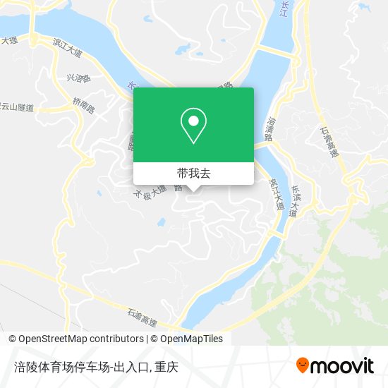 涪陵体育场停车场-出入口地图