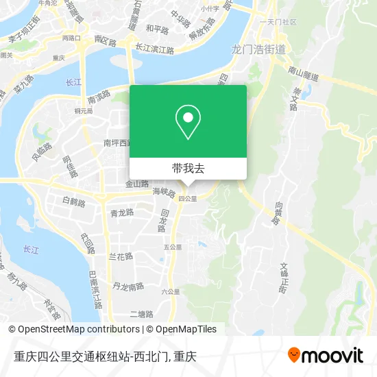 重庆四公里交通枢纽站-西北门地图