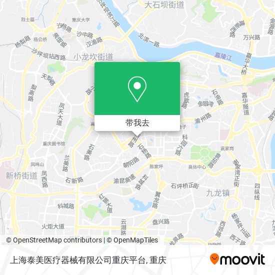 上海泰美医疗器械有限公司重庆平台地图