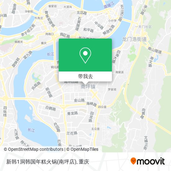 新韩1洞韩国年糕火锅(南坪店)地图