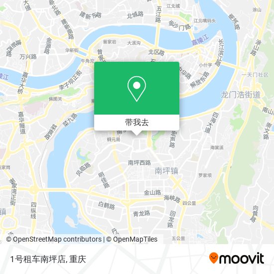 1号租车南坪店地图