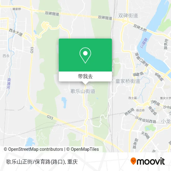 歌乐山正街/保育路(路口)地图